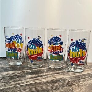 Vintage 90’s Diet Pepsi Glasses Set of 4